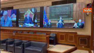 L'allestimento della camera ardente del Presidente Emerito Giorgio Napolitano al Senato