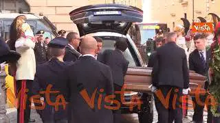 L'arrivo del feretro di Giorgio Napolitano per la Camera Ardente a Palazzo Madama