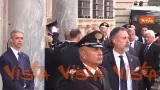 Il Presidente Mattarella alla Camera Ardente di Giorgio Napolitano a Palazzo Madama