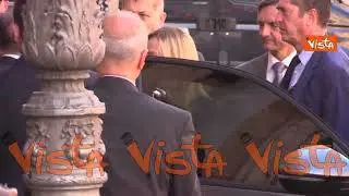 Giorgia Meloni alla Camera Ardente di Giorgio Napolitano a Palazzo Madama