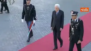 Funerali Napolitano, l'arrivo del Presidente Mattarella