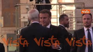 Emmanuel Macron a Montecitorio per i funerali di Stato di Giorgio Napolitano