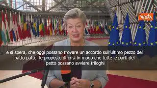 Johansson: Ottimista su patto migrazione e asilo