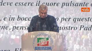 Berlusconi Day, Tajani legge lettera dei figli: Questo incontro regalo più bello per nostro padre