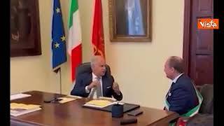 Piantedosi a Ventimiglia, l'incontro con il sindaco Di Muro e il Prefetto di Imperia