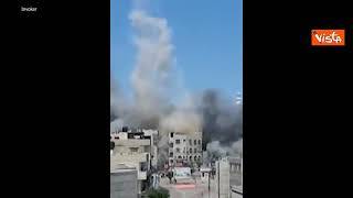 Razzo di Hamas su Israele che risponde con un raid. Ecco le immagini