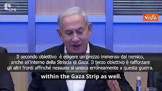 SOTTOTITOLI Netanyahu: "Siamo in guerra, ora raggiungere obiettivo più alto: la vittoria"