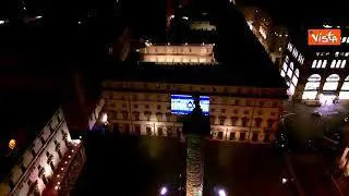 Attacco di Hamas, Palazzo Chigi si illumina con la bandiera di Israele