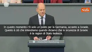 Scholz: Germania al fianco di Israele, è nostro compito difendere la sua esistenza