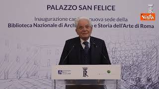 Mattarella: Apertura cantiere Biblioteca storia dell'Arte nel percorso innovazione del Quirinale