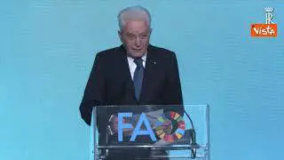 Mattarella: "Delitto usare cibo e acqua come mezzi di guerra"