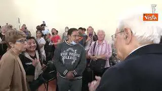 Mattarella visita la "Casa dell'Amicizia" della comunità di Sant'Egidio