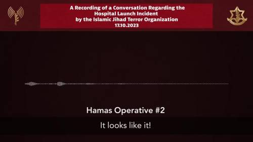 "Siamo stati noi...". La telefonata tra i terroristi di Hamas sulla strage dell'ospedale di Gaza