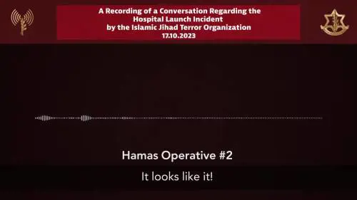 "Siamo stati noi...". La telefonata tra i terroristi di Hamas sulla strage dell'ospedale di Gaza