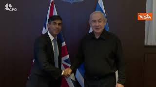 Sunak in Israele, l'incontro con il Primo Ministro Netanyahu