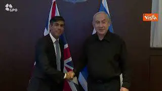 Sunak in Israele, l'incontro con il Primo Ministro Netanyahu