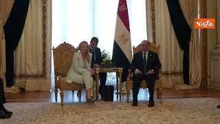 Meloni incontra il Presidente egiziano Al Sisi, le immagini