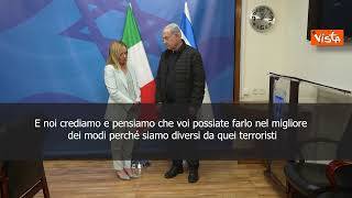 Meloni a Netanyahu: "Sicura che agirete nel modo migliore"