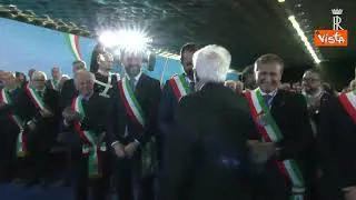 Mattarella alla cerimonia di apertura dell'Assemblea di Anci a Genova