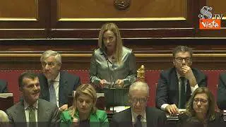 Meloni: "Vicinanza a familiari vittime di Hamas". L'applauso del Senato