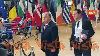 Consiglio Ue, il Presidente ungherese Orban arriva al vertice di Bruxelles