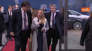 Consiglio europeo, l'arrivo di Giorgia Meloni