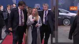 Consiglio europeo, l'arrivo di Giorgia Meloni