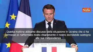 Macron: Nostro sostegno all'Ucraina resta invariato, qualunque sia il contesto