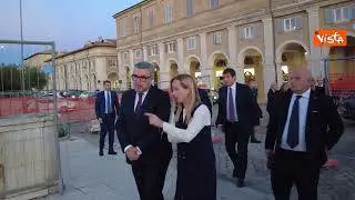 La premier Giorgia Meloni a Senigallia a sorpresa, sopralluogo su ponte Garibaldi