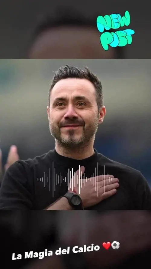L'audio di De Zerbi ad Adani