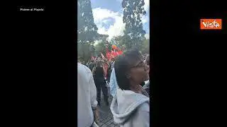 Il corteo pro Palestina a Roma