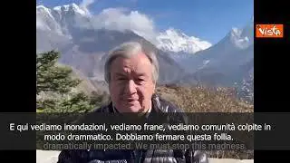 SOTTOTITOLI Guterres sull'Himalaya: I ghiacciai si stanno sciogliendo a livello record