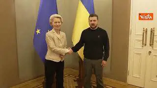 Von der Leyen a Kiev, l'incontro con Zelensky