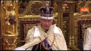 Re Carlo III a Westminster per il suo primo King's Speech. L'ingresso nella Camera dei Lord