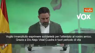 Attentato a fondatore Vox a Madrid, il leader Abascal: Grazie a Dio è fuori pericolo