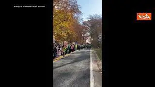 Marcia pro-Palestina vicino alla casa di Biden in Delaware