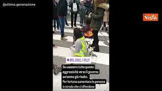 Gli attivisti di Ultima Generazione bloccano il traffico a Milano, tensione con gli automobilisti