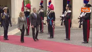 Italia-Slovenia, Meloni accoglie il Primo Ministro Golob a Palazzo Chigi