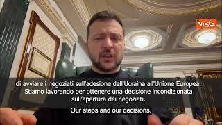 SOTTOTITOLI Zelensky: Per Ucraina è importante attuare tutte raccomandazioni per percorso verso l'Ue