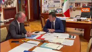 Salvini incontra il Presidente del Veneto Zaia al Mit, le immagini
