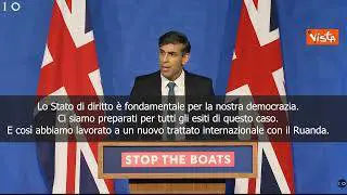 Sunak: Pronto nuovo trattato internazionale con il Ruanda per gli immigrati