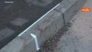 Giulia Cecchettin, le macchie di sangue davanti al luogo dell'aggressione a Vigonovo