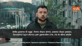 SOTTOTITOLI Zelensky festeggia i 10 anni da Euromaidan: Prima vittoria Ucraina contro Russia