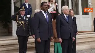 Mattarella riceve il presidente dello Zambia Hakainde Hichilema al Quirinale