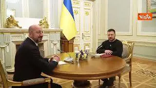 Charles Michel in visita lampo a Kiev nel decimo anniversario delle proteste di Piazza Maidan