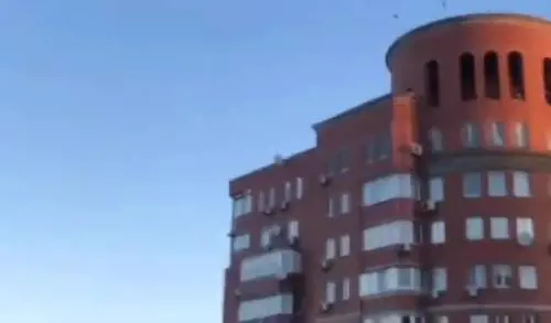 Un drone russo in volo nei cieli di Kiev