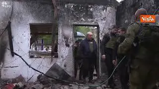 Guerra in Israele, Nethanyahu visita uno dei kibbutz attaccati da Hamas con Elon Musk