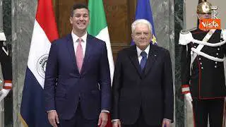 Mattarella riceve il Presidente della Repubblica del Paraguay, Santiago Peña Palacios