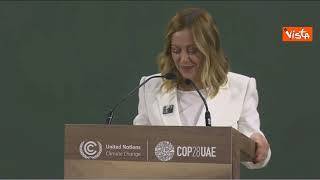 Meloni: "Da Italia 130 mln euro per obiettivi Cop28"