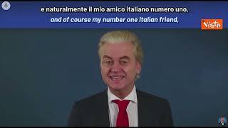 Free Europe a Firenze, Wilders in italiano: "Ciao bella Italia. Salvini mio amico e ispiratore"